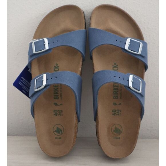 Birkenstock Women's 9 Men's 7 Elemental Blue Vegan Leather Sydney Sandals - Picture 2 of 14
